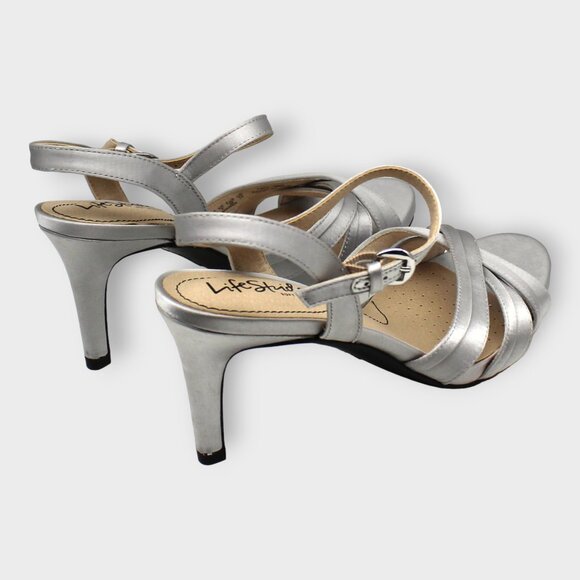 Life Stride Silver Sandals - Picture 6 of 8